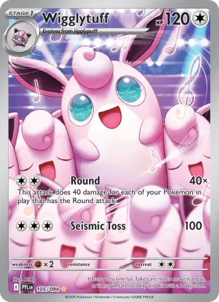 Wigglytuff #105 · Phantasmal Flames Pokémon card
