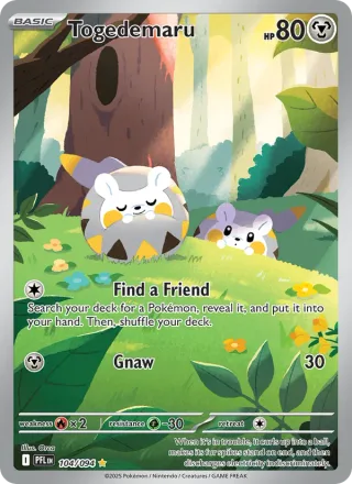 Togedemaru #104 · Phantasmal Flames Pokémon card