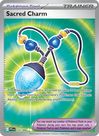 Sacred Charm #122 · Phantasmal Flames Pokémon card