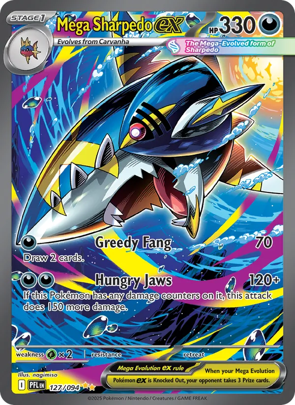 Mega Sharpedo ex full card art