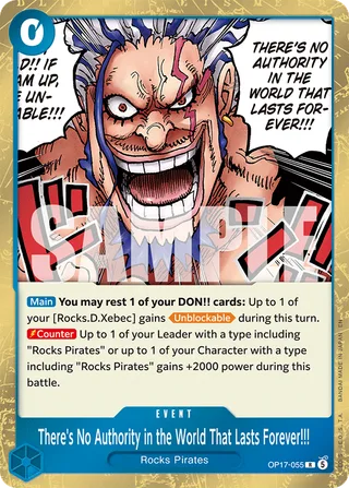 There's No Authority in the World That Lasts Forever!!! #OP17-055 · The World's Strongest Warriors One Piece card