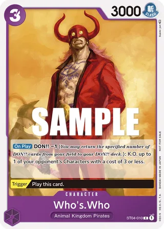 Who's.Who (CS 2023 Celebration Pack) #ST04-010-cs-2023-celebration-pack · One Piece Promotion Cards One Piece card