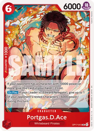 Portgas.D.Ace #OP17-013 · The World's Strongest Warriors One Piece card