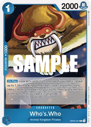 Who's.Who #OP04-051 · Kingdoms of Intrigue One Piece card