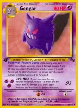 Gengar · Fossil Pokémon card