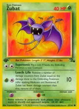 Zubat · Fossil Pokémon card