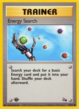 Energy Search #59 · Fossil Pokémon card