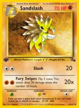 Sandslash · Fossil Pokémon card