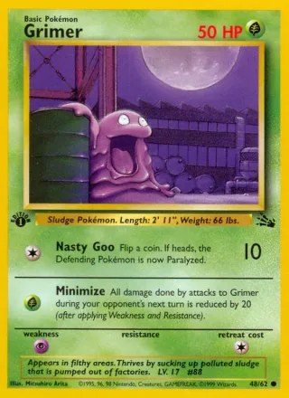 Grimer #48 · Fossil Pokémon card