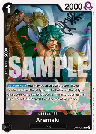 Aramaki #OP11-082 · A Fist of Divine Speed One Piece card