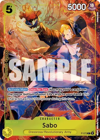 Sabo (Tin Pack Set Vol. 2) #P-073-tin-pack-set-vol-2 · One Piece Promotion Cards One Piece card