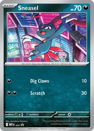 Sneasel #020 · MEP Black Star Promos Pokémon card