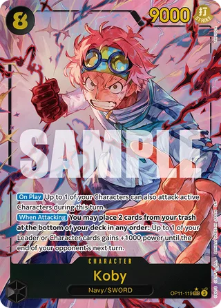 Koby (Alternate Art) #OP11-119-alternate-art · A Fist of Divine Speed One Piece card
