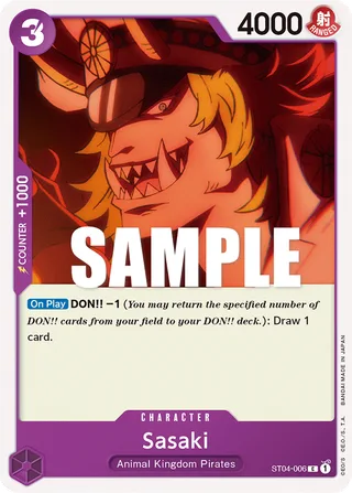 Sasaki #ST04-006 · ST-04: Starter Deck 4 Animal Kingdom Pirates One Piece card