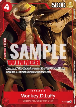 Monkey.D.Luffy (Winner Pack Vol. 1) #P-007-winner-pack-vol-1 · One Piece Promotion Cards One Piece card