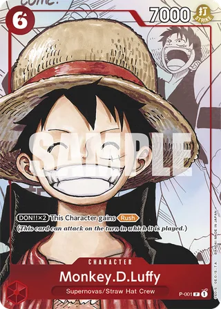 Monkey.D.Luffy (Alternate Art) #P-001-alternate-art · One Piece Promotion Cards One Piece card