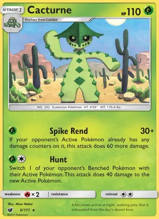 Cacturne #6 · Crimson Invasion Pokémon card