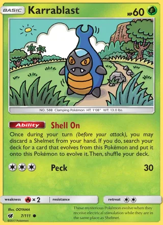 Karrablast #7 · Crimson Invasion Pokémon card