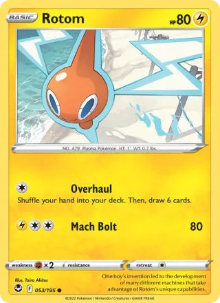 Rotom #053 · Silver Tempest Pokémon card