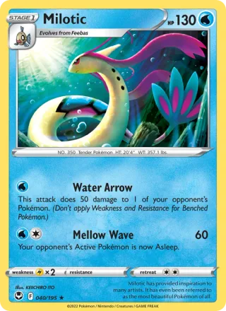 Milotic #040 · Silver Tempest Pokémon card