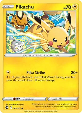 Pikachu #049 · Silver Tempest Pokémon card
