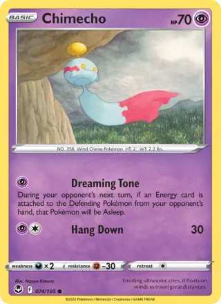 Chimecho #074 · Silver Tempest Pokémon card