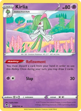 Kirlia #068 · Silver Tempest Pokémon card