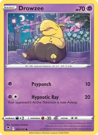Drowzee #060 · Silver Tempest Pokémon card