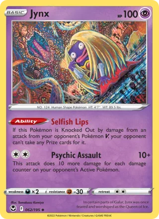 Jynx #062 · Silver Tempest Pokémon card