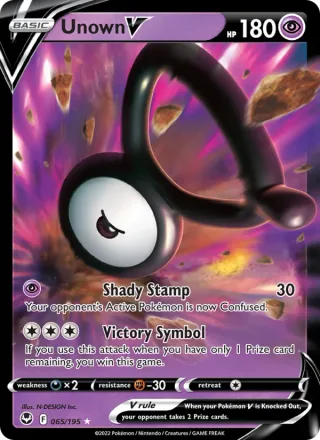 Unown V #065 · Silver Tempest Pokémon card
