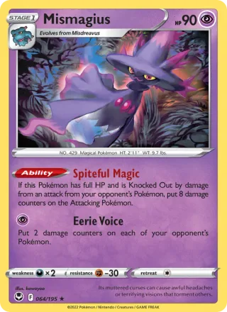 Mismagius #064 · Silver Tempest Pokémon card