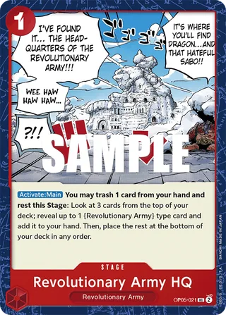 Revolutionary Army HQ #OP05-021 · Awakening of the New Era: 1st Anniversary Tournament Cards One Piece card