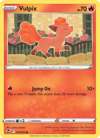 Vulpix #017 · Silver Tempest Pokémon card