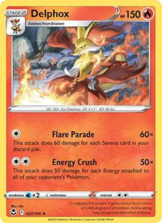 Delphox #027 · Silver Tempest Pokémon card