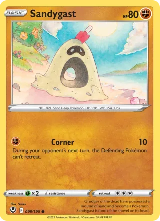 Sandygast #099 · Silver Tempest Pokémon card