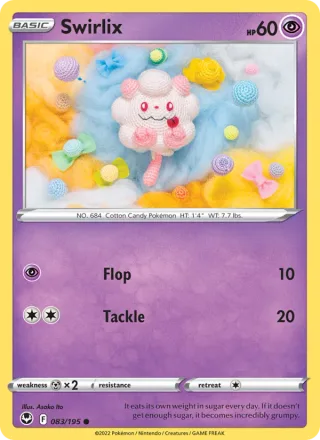 Swirlix #083 · Silver Tempest Pokémon card