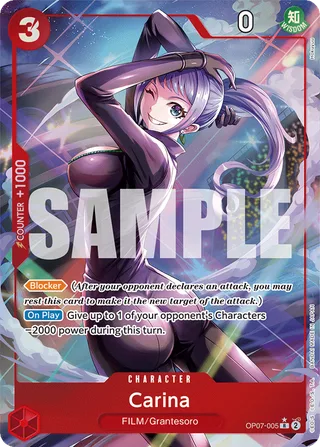 Carina (Parallel) #OP07-005-parallel · 500 Years in the Future One Piece card