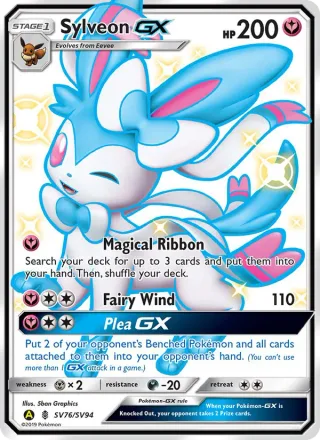 Sylveon-GX #SV76 · Hidden Fates Shiny Vault Pokémon card