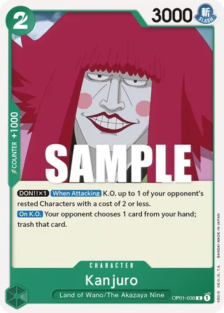 Kanjuro #OP01-038 · Romance Dawn One Piece card
