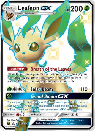 Leafeon-GX #SV46 · Hidden Fates Shiny Vault Pokémon card