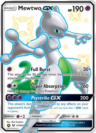 Mewtwo-GX #SV59 · Hidden Fates Shiny Vault Pokémon card