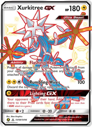 Xurkitree-GX #SV58 · Hidden Fates Shiny Vault Pokémon card