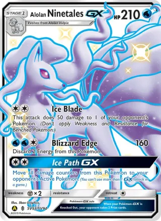Alolan Ninetales-GX #SV53 · Hidden Fates Shiny Vault Pokémon card