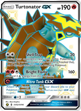 Turtonator-GX #SV52 · Hidden Fates Shiny Vault Pokémon card