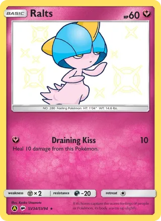 Ralts #SV34 · Hidden Fates Shiny Vault Pokémon card