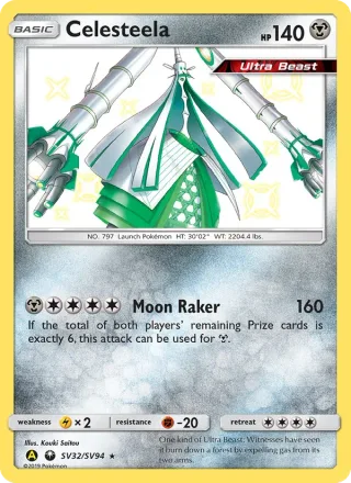 Celesteela #SV32 · Hidden Fates Shiny Vault Pokémon card