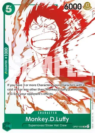 Monkey.D.Luffy (3rd Anniversary Treasure Campaign Pack) #OP07-033-3rd-anniversary-treasure-campaign-pack · One Piece Promotion Cards One Piece card