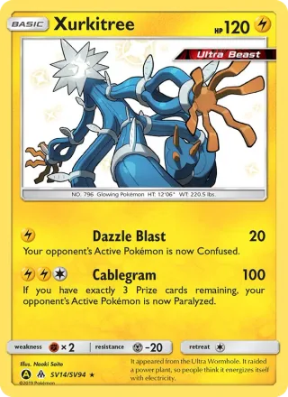 Xurkitree #SV14 · Hidden Fates Shiny Vault Pokémon card