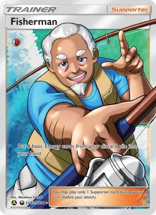 Fisherman #SV83 · Hidden Fates Shiny Vault Pokémon card