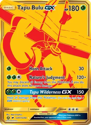 Tapu Bulu-GX #SV91 · Hidden Fates Shiny Vault Pokémon card